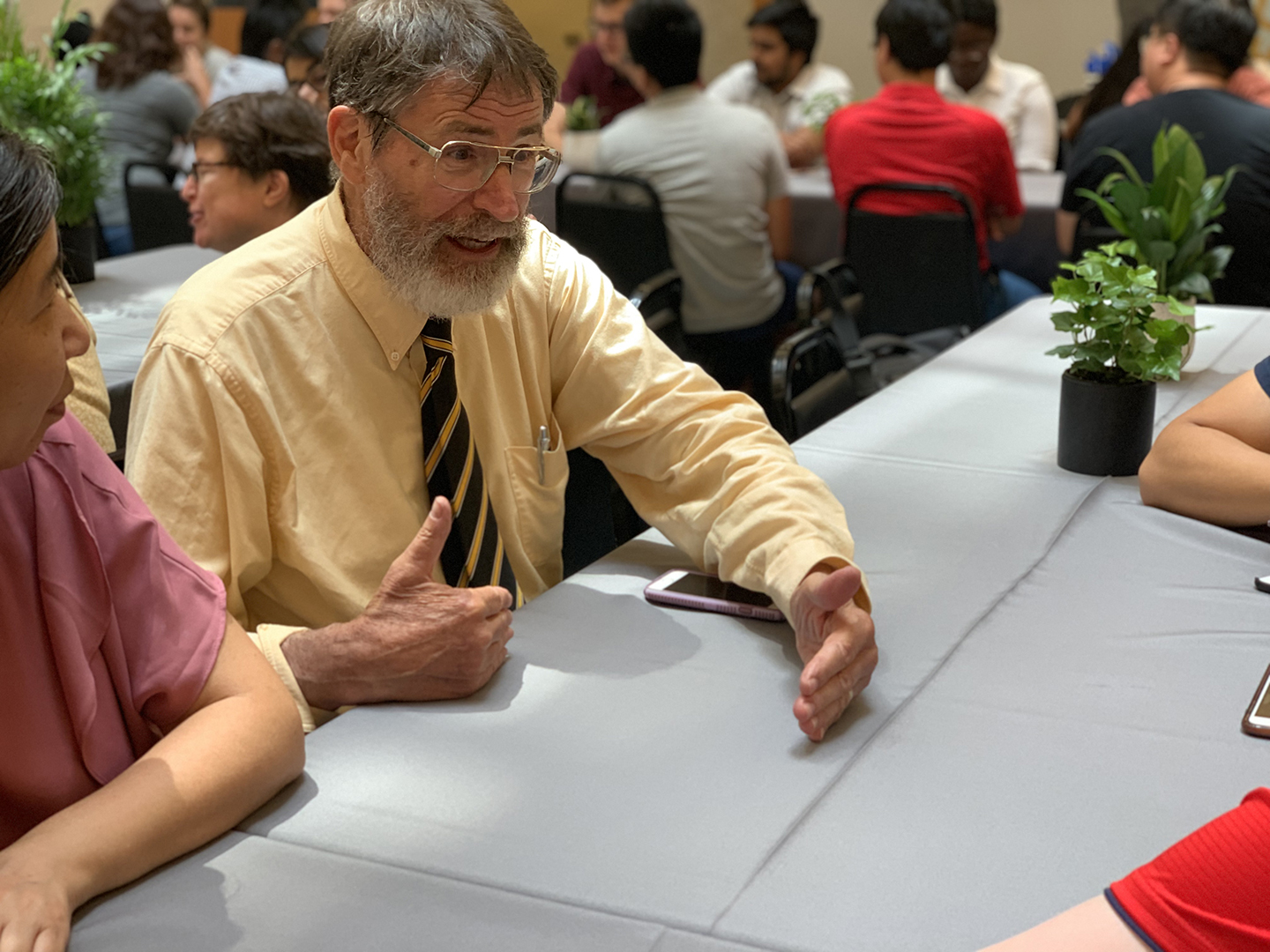 MU's Nobel Laureate and Curators’ Distinguished Professor Emeritus of Biological Sciences George P. Smith was the featured speaker at a goodbye luncheon for the MU-ARTSS students.